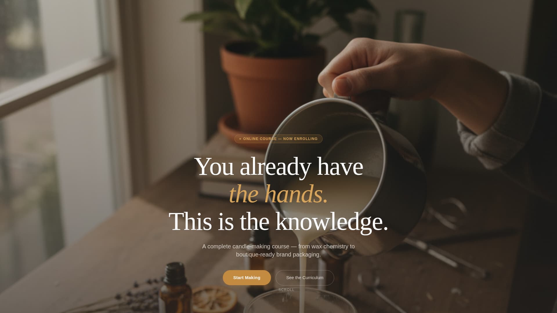 Wick — Premium Wax Craft Landing Page Template
