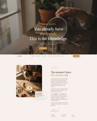 Wick — Premium Wax Craft Landing Page Template