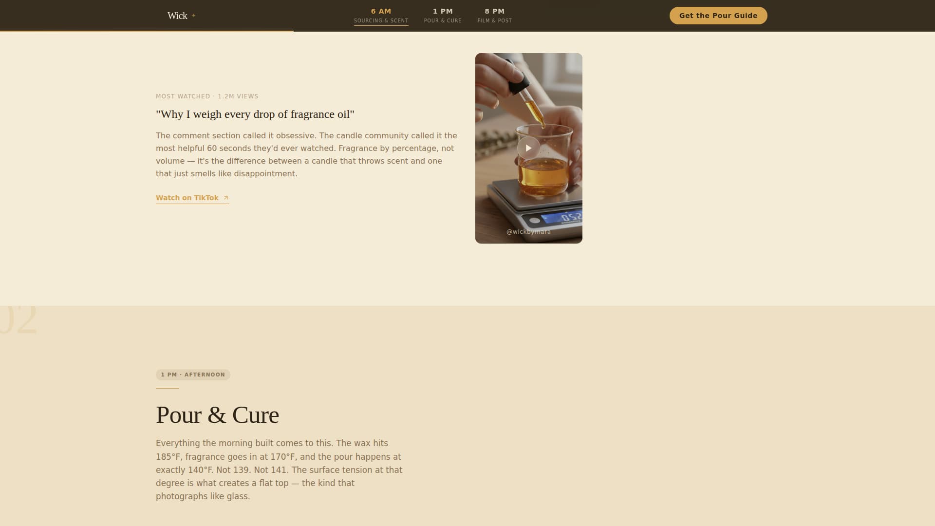 Wick — Expert Wax Artistry Landing Page Template