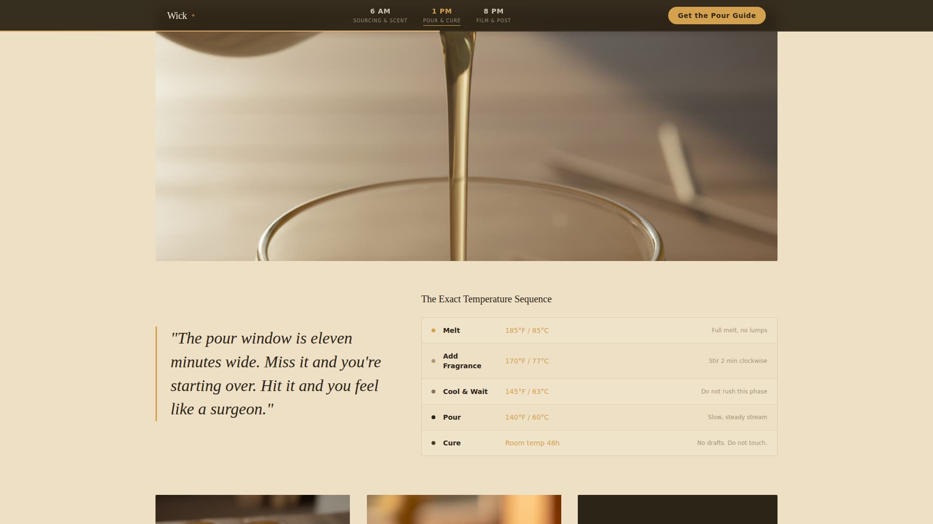 Wick — Expert Wax Artistry Landing Page Template