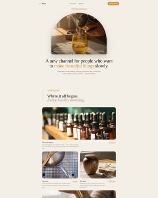 Wick — Mastercraft Candle Artistry Landing Page Template