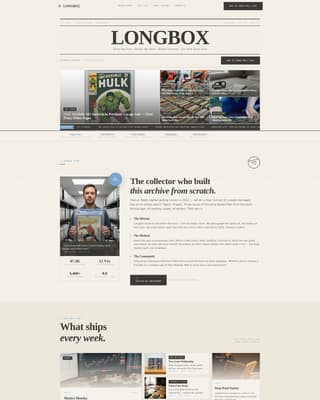 Longbox — Expert Comic Book Collecting Landing Page Template