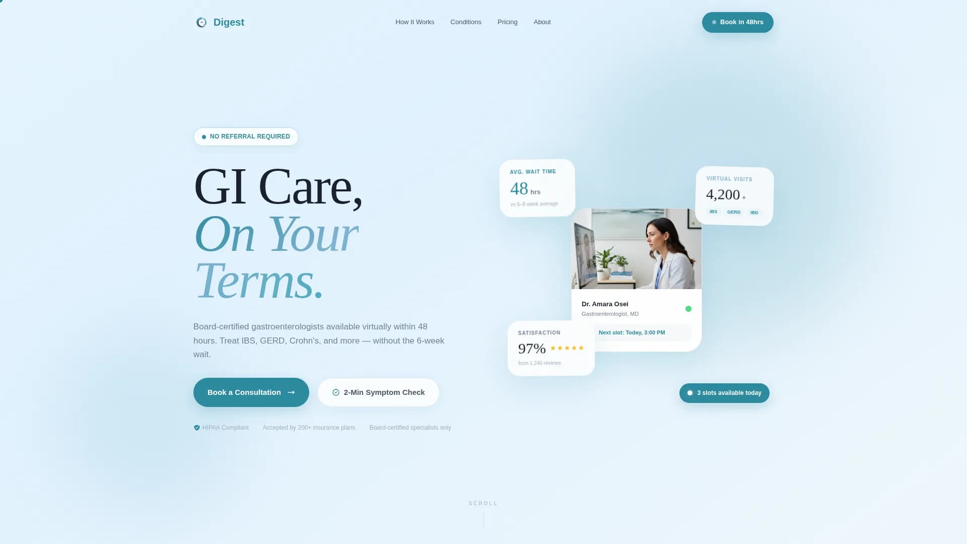 Digest - Telehealth Services Landing page Template