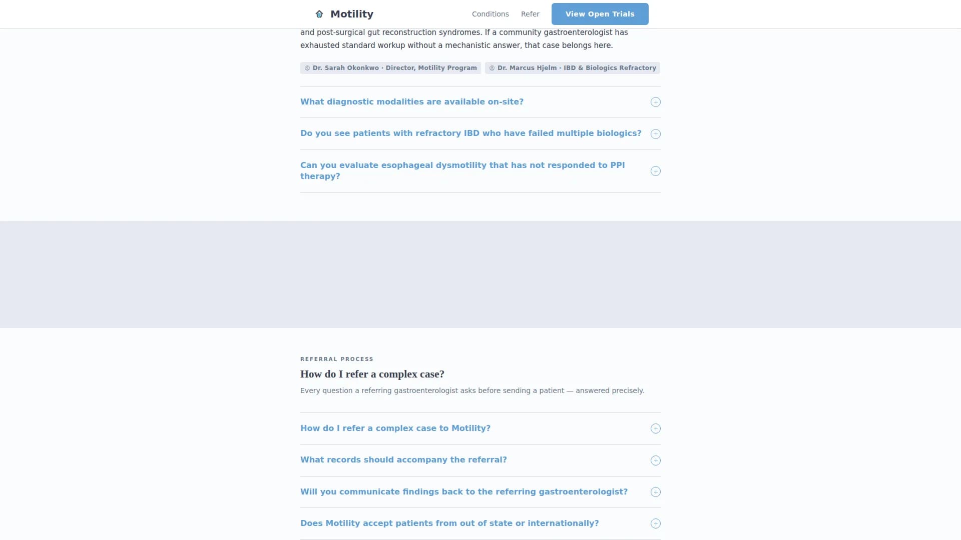 Motility - Research Center Landing page Template