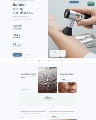 Dermatology & Skin Clinic Booking Website Template