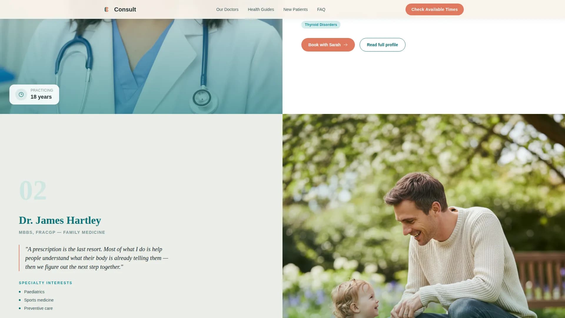 General Practitioner Appointment Booking Website Template