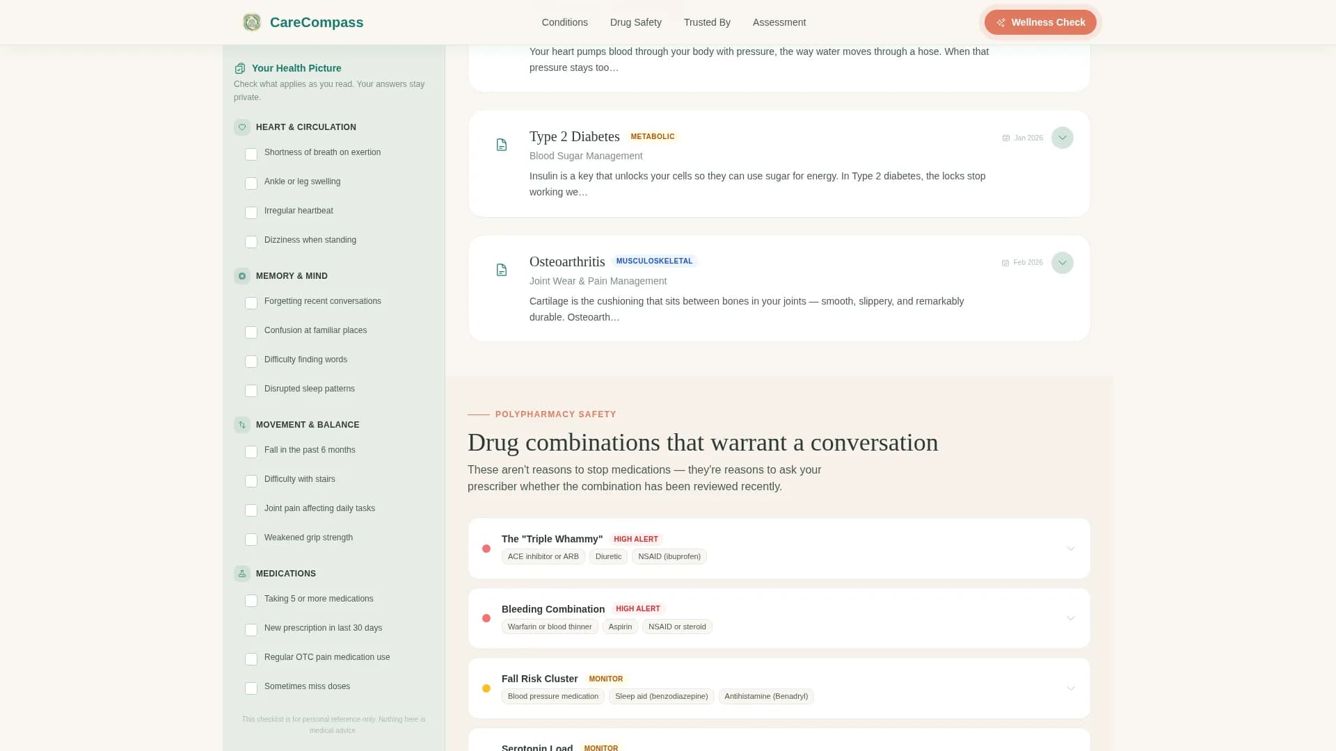 Wise - Condition Library Landing Page Template