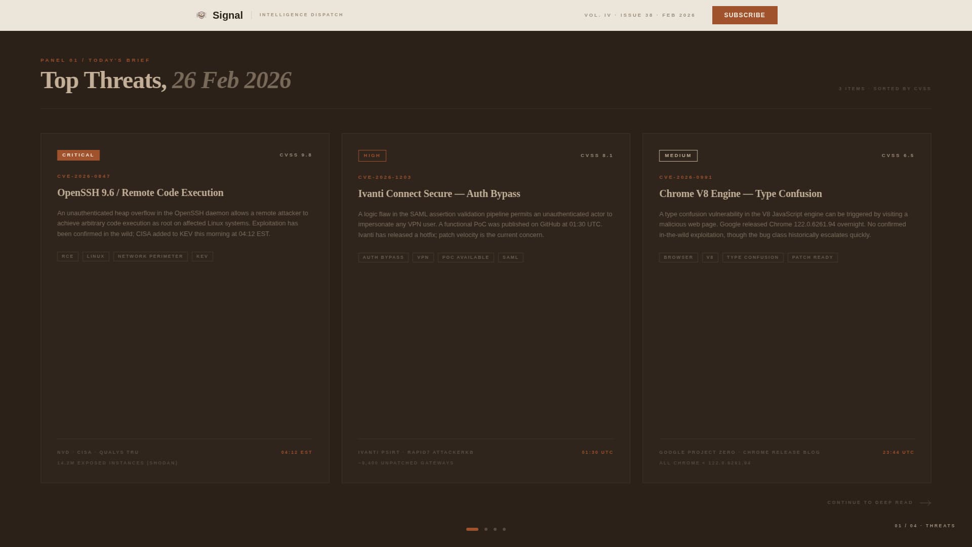 Cybersecurity Newsletter Professional Website Template