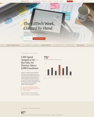 Dispatch - Curated Edtech Landing Page Template