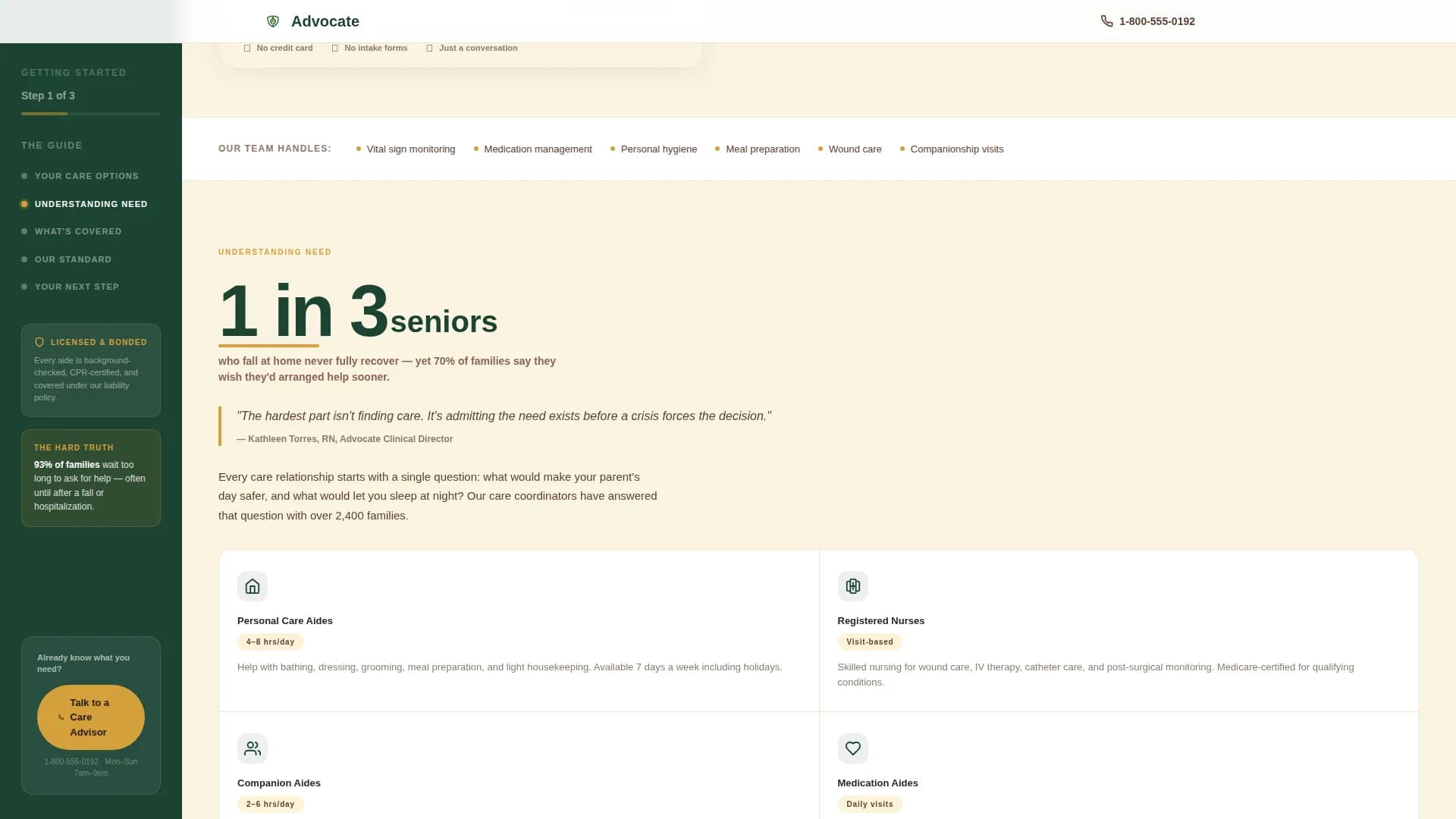 Home Health Care Website Template — In-Home Services