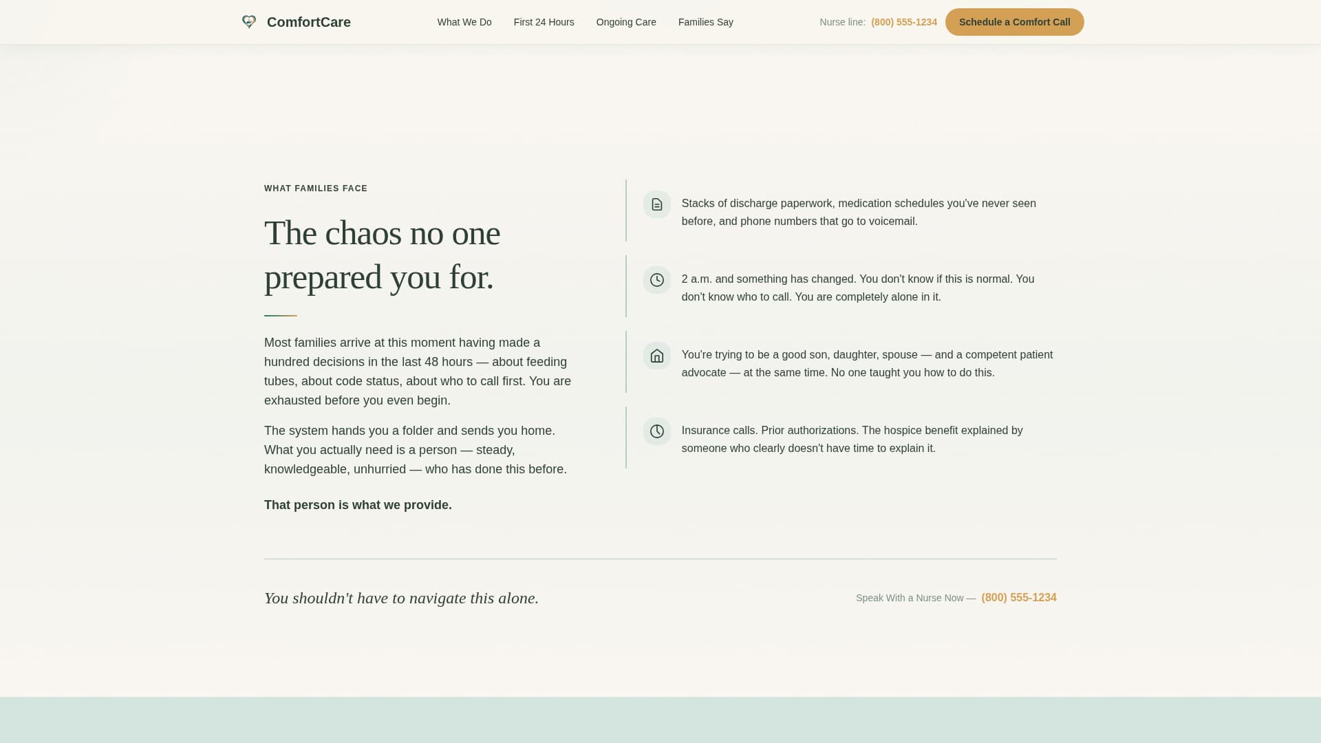 Home Health & Hospice Booking Website Template