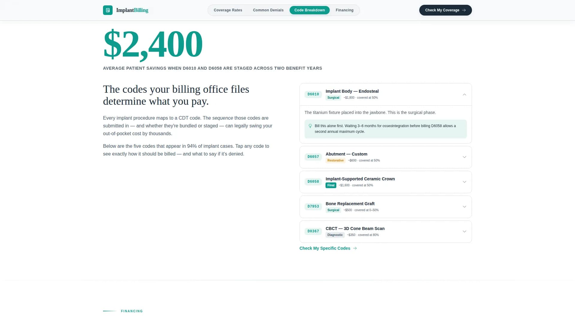 Certified Implant Dentist Appointment Booking Website Template