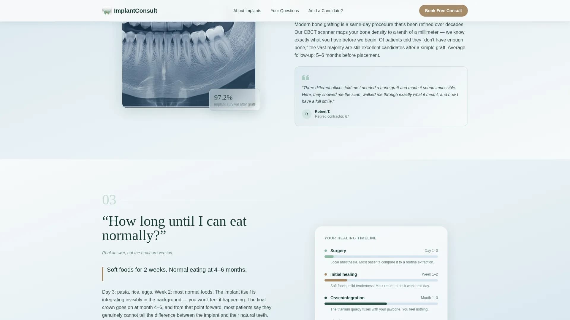 Local Implant Dentist Appointment Booking Website Template