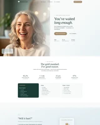 Local Implant Dentist Appointment Booking Website Template