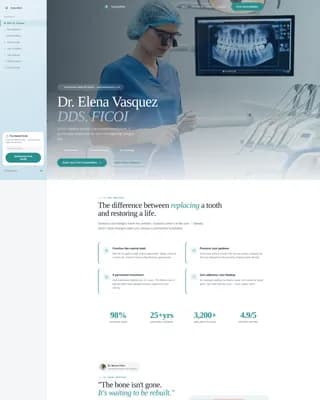 Expert Implant Dentist Appointment Booking Website Template