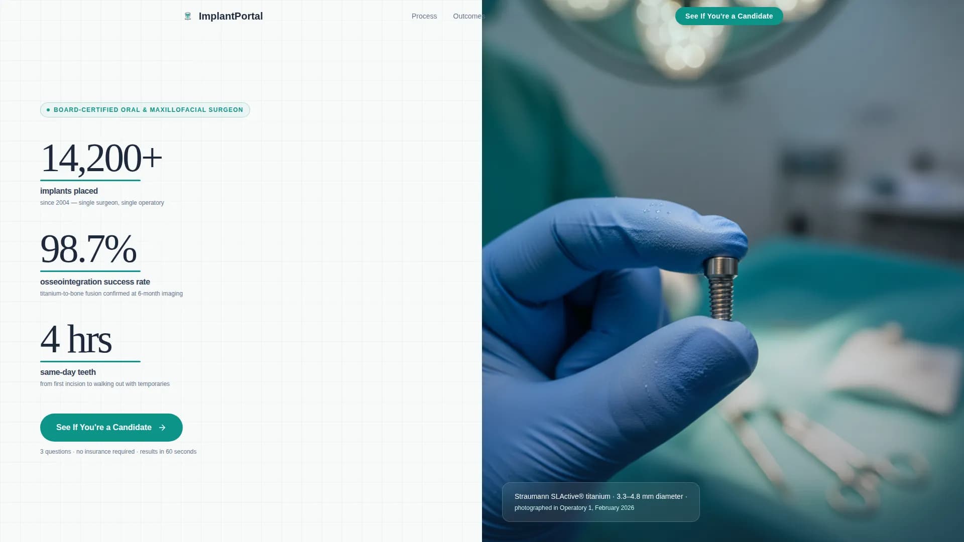 Advanced Implant Dentist Appointment Booking Website Template