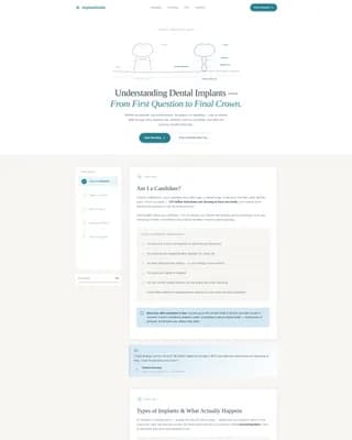 Implant Dentist Provider Directory Website Template