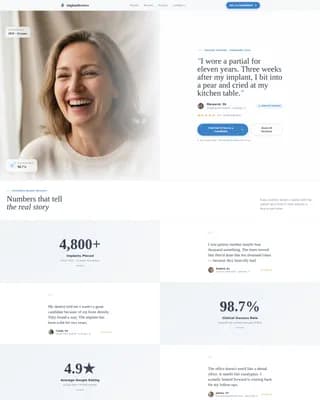 Specialist Implant Dentist Appointment Booking Website Template