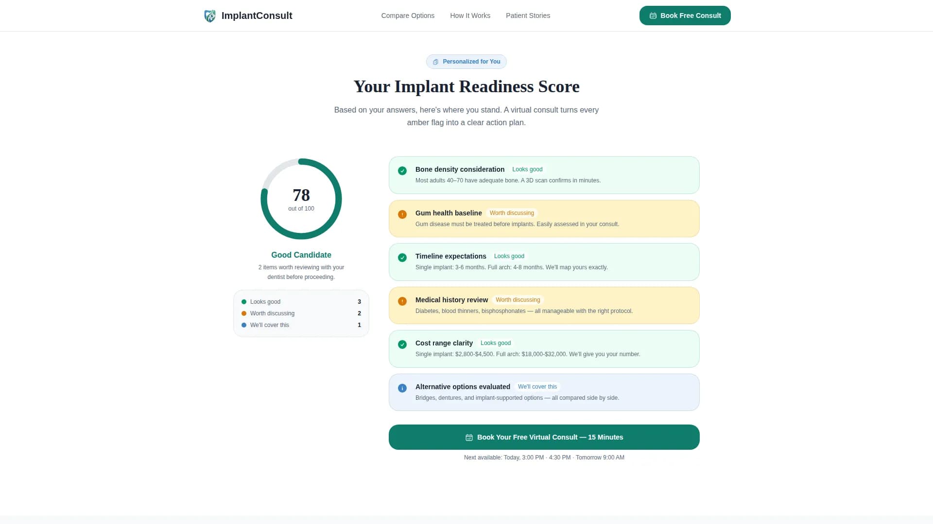 Complete Implant Dentist Appointment Booking Website Template