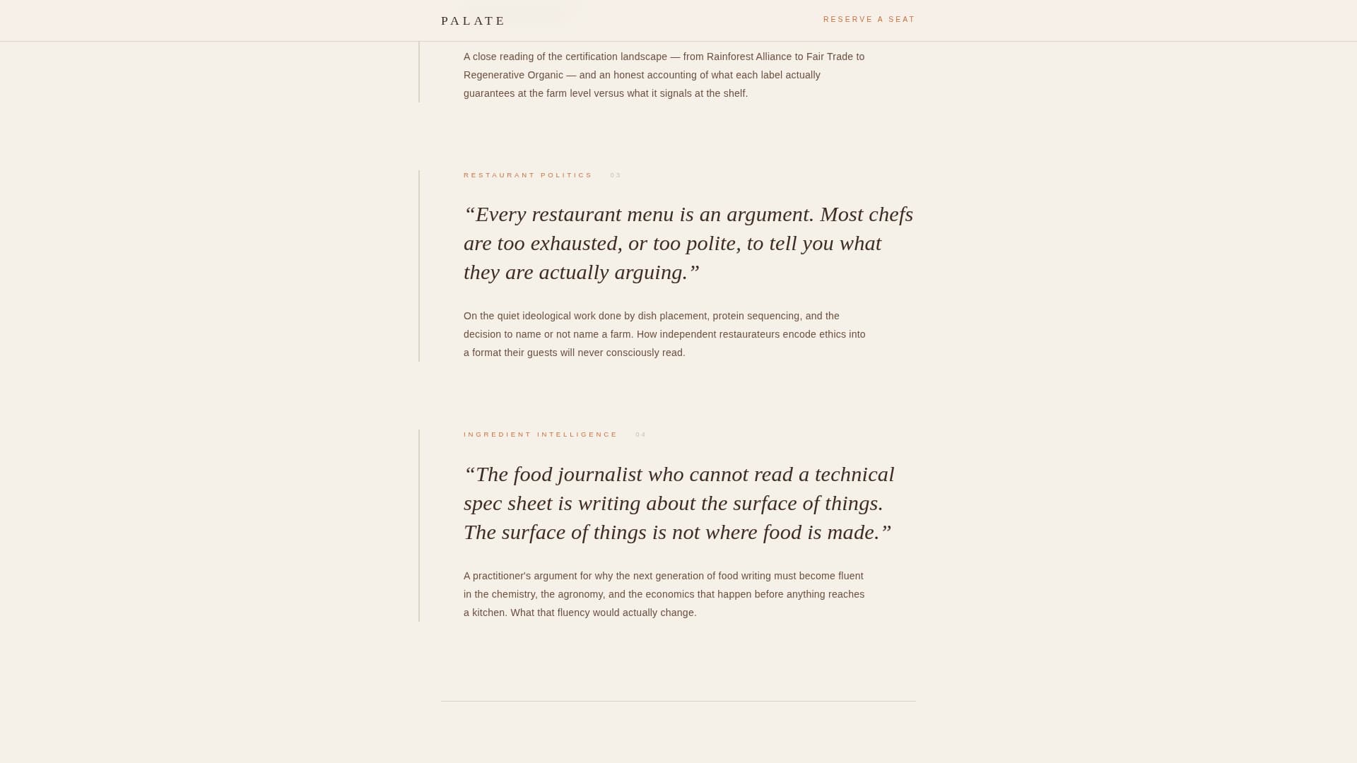 Palate - Bold Food Industry Landing Page Template
