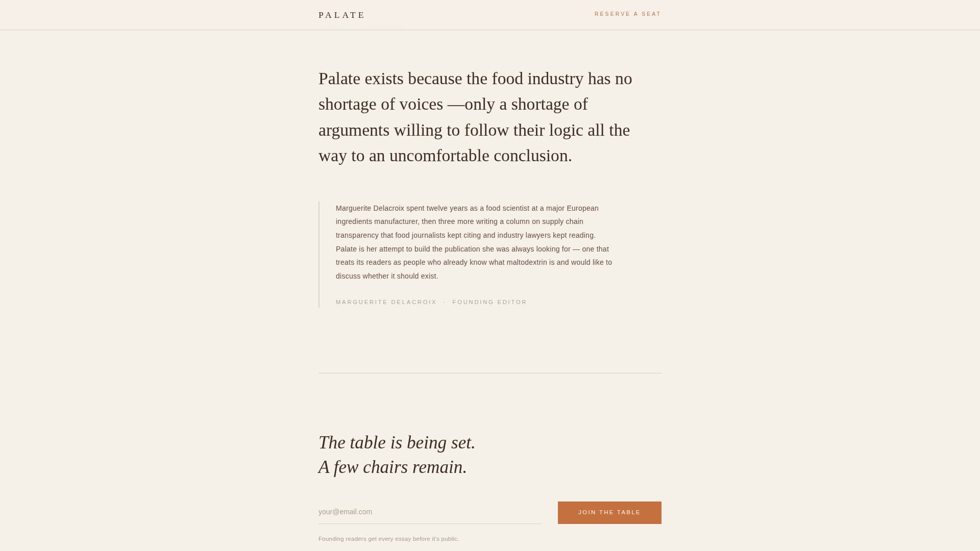 Palate - Bold Food Industry Landing Page Template