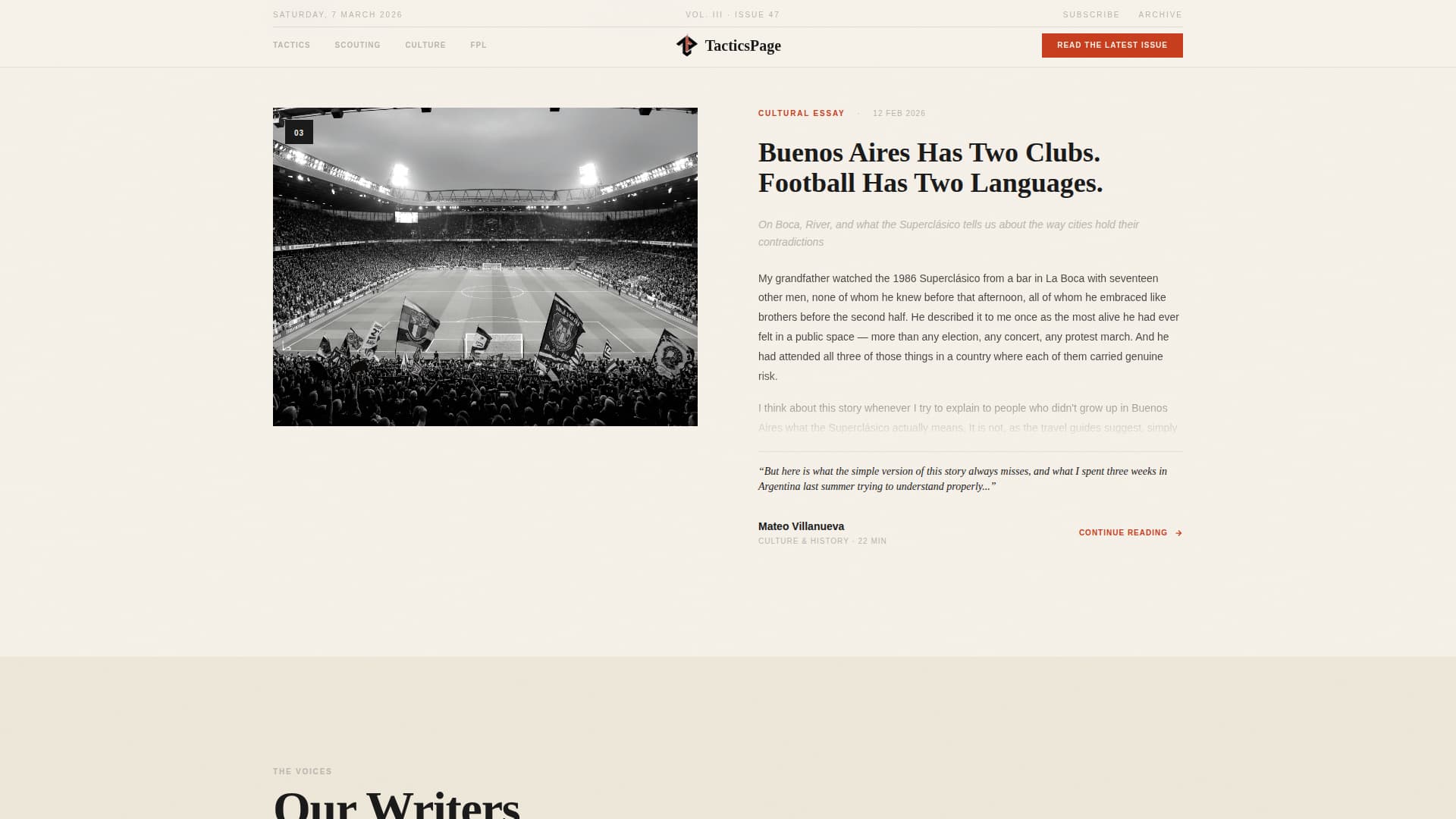 Local Sports Blog Blog & Content Website Template