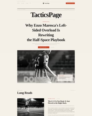 Local Sports Blog Blog & Content Website Template