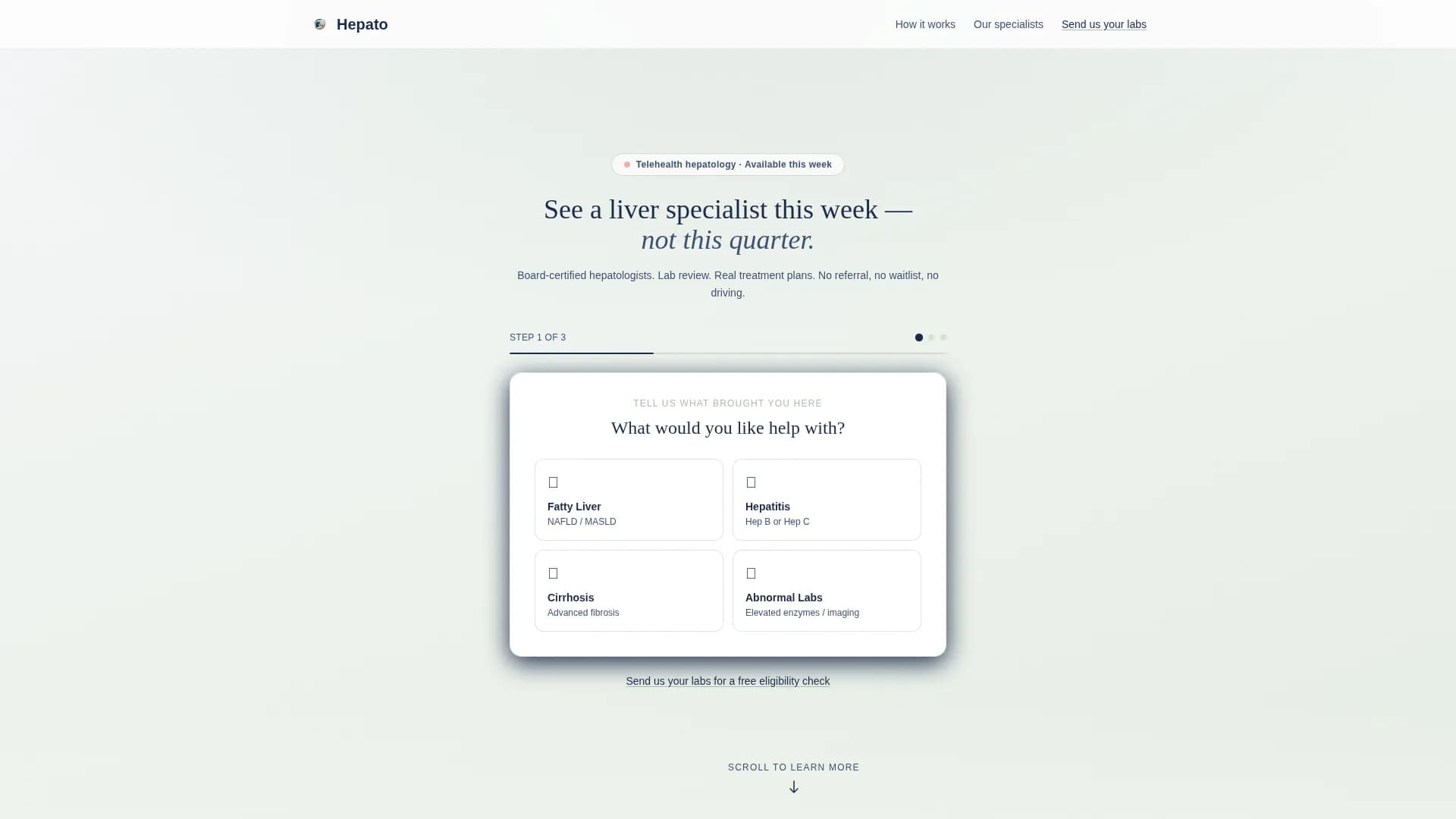 Liver Disease Care Booking Website Template