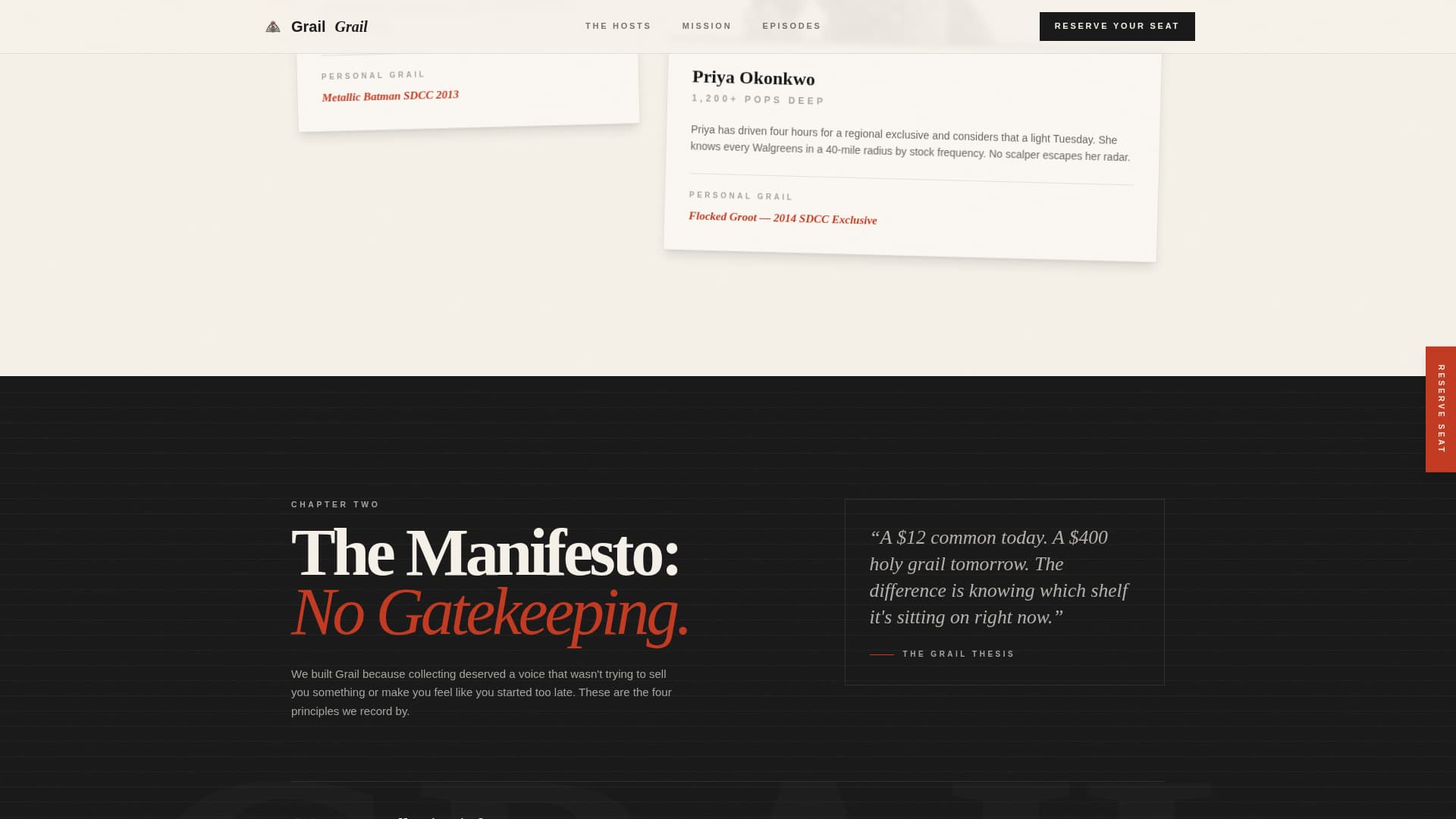 Grail - Compelling Podcast Landing Page Template