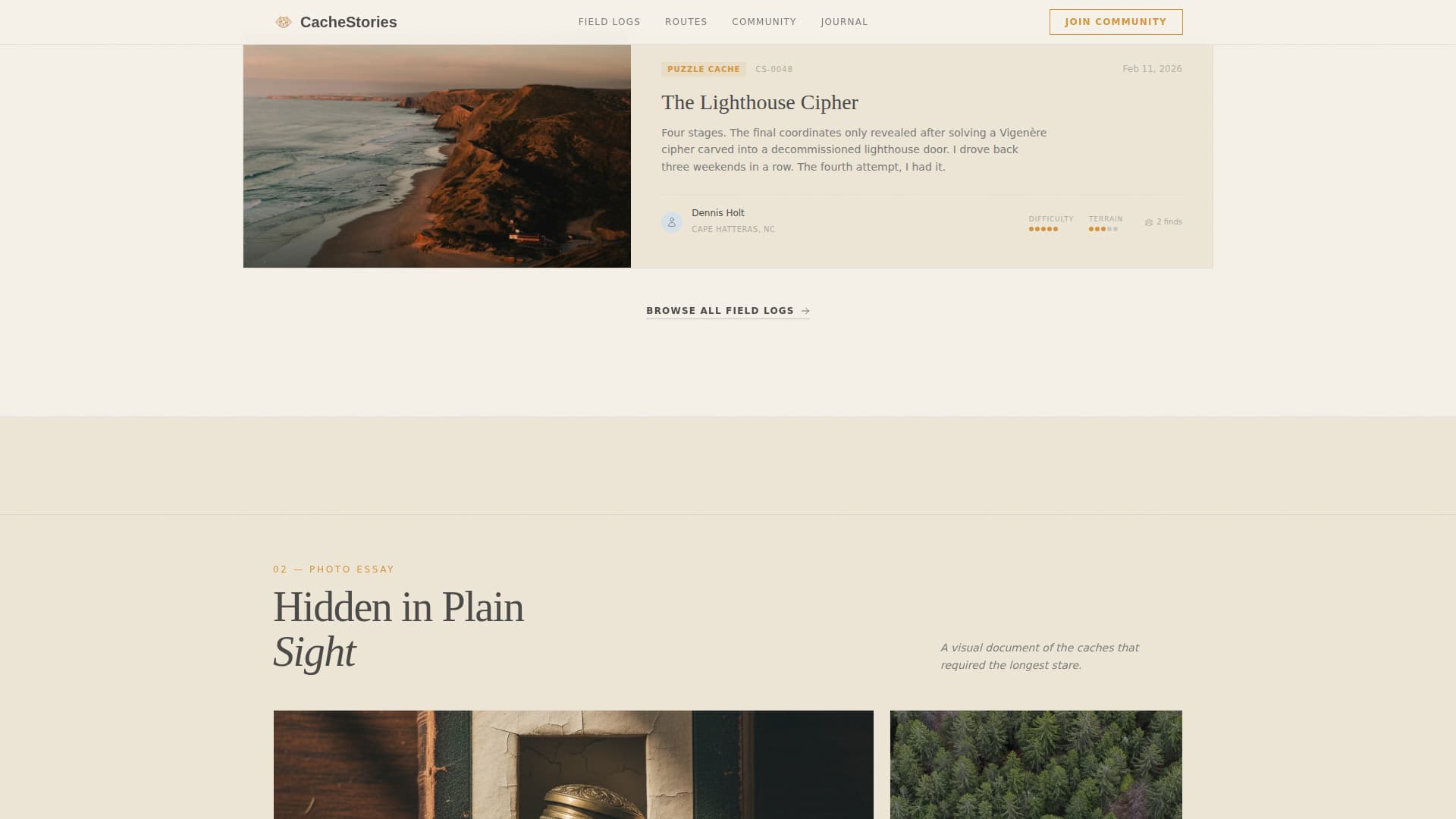 Local Hobby & Passion Content Portfolio & Case Study Website Template
