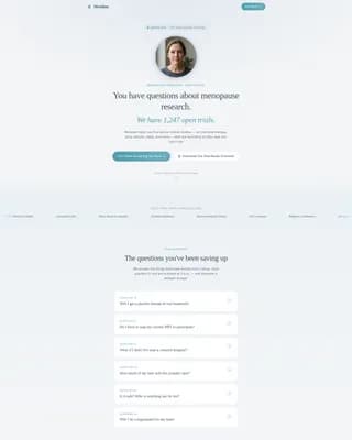 Menopause Care FAQ Website Template