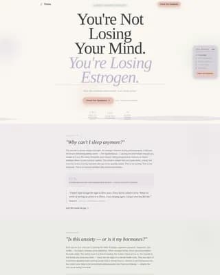 Thrive - Menopause Clinic Landing page Template