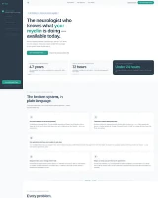Multiple Sclerosis Care Booking Website Template