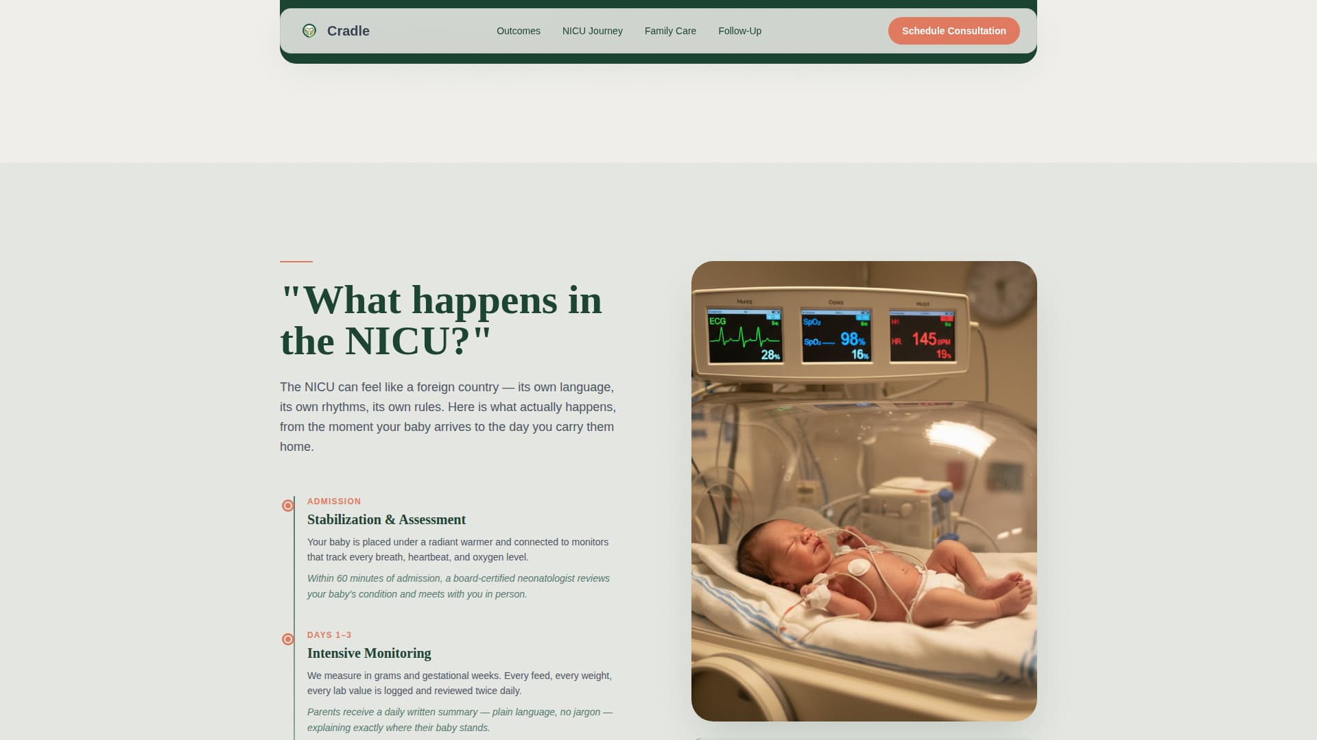 Neonatology Medicine FAQ Website Template