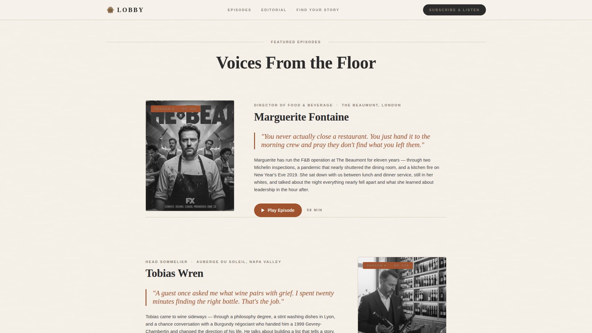 Lobby - Captivating Hospitality Landing Page Template