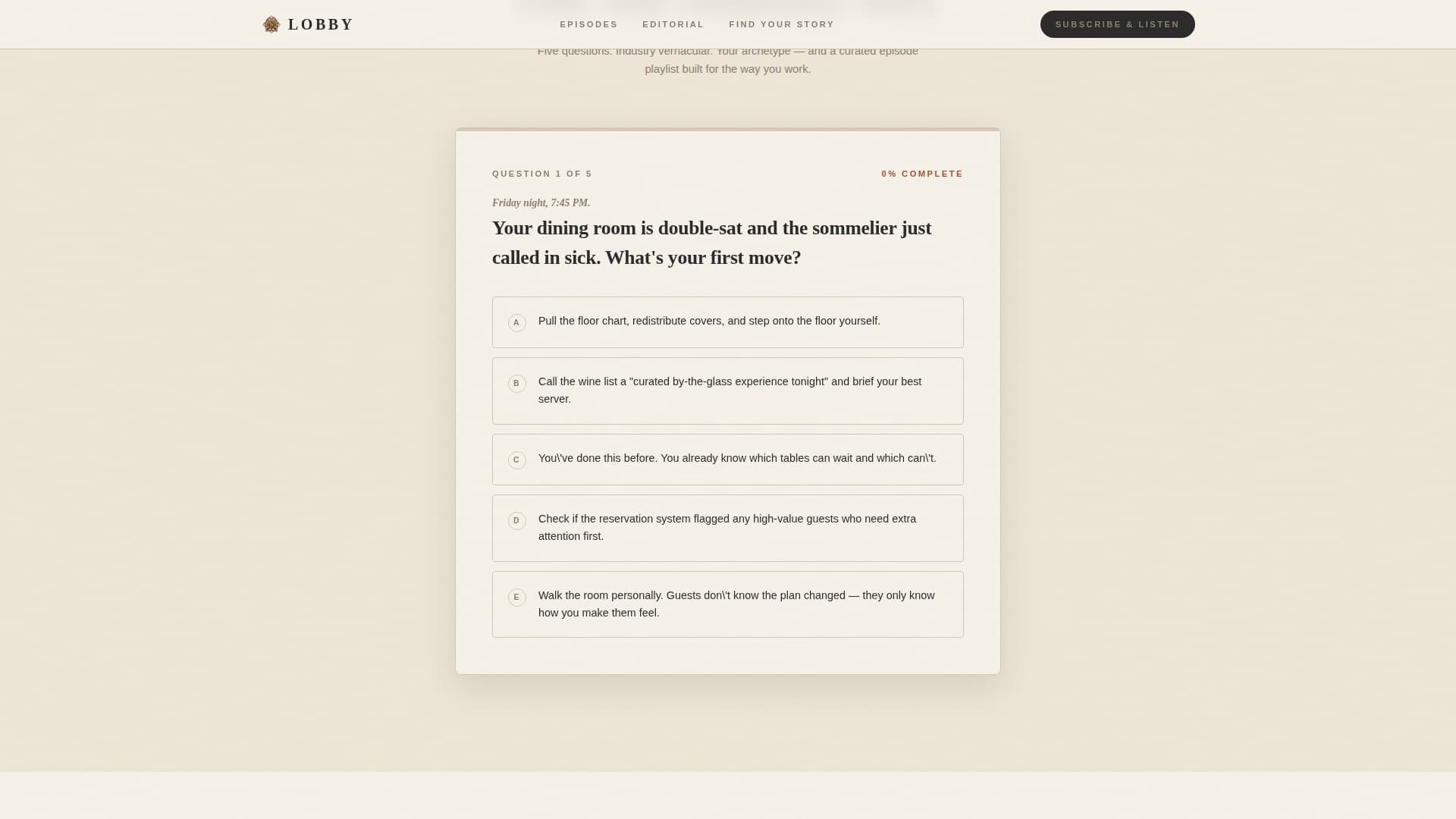 Lobby - Captivating Hospitality Landing Page Template