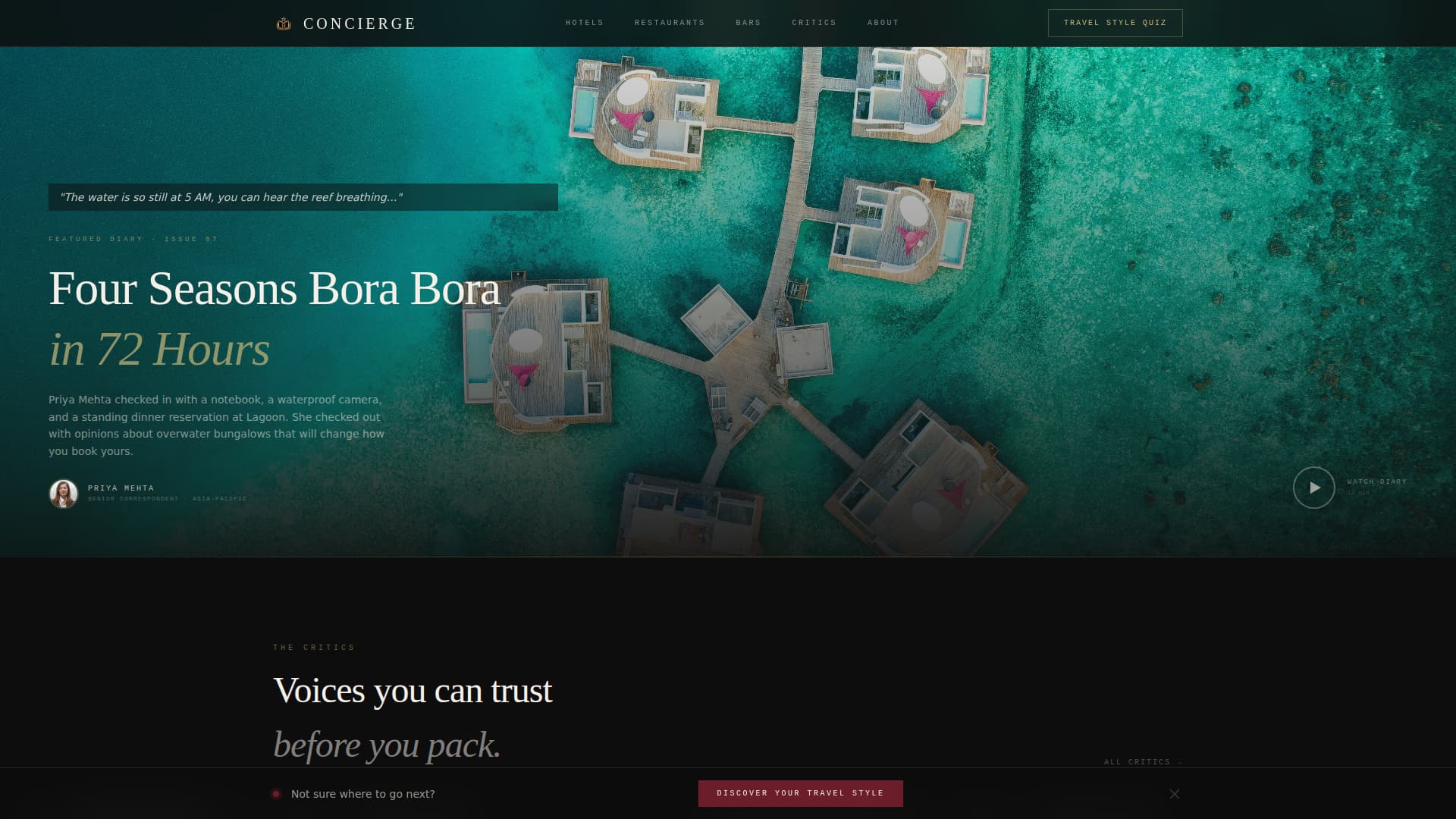 Concierge - Luxe Hospitality Landing Page Template