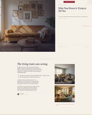Curate - Timeless Interiors Landing Page Template
