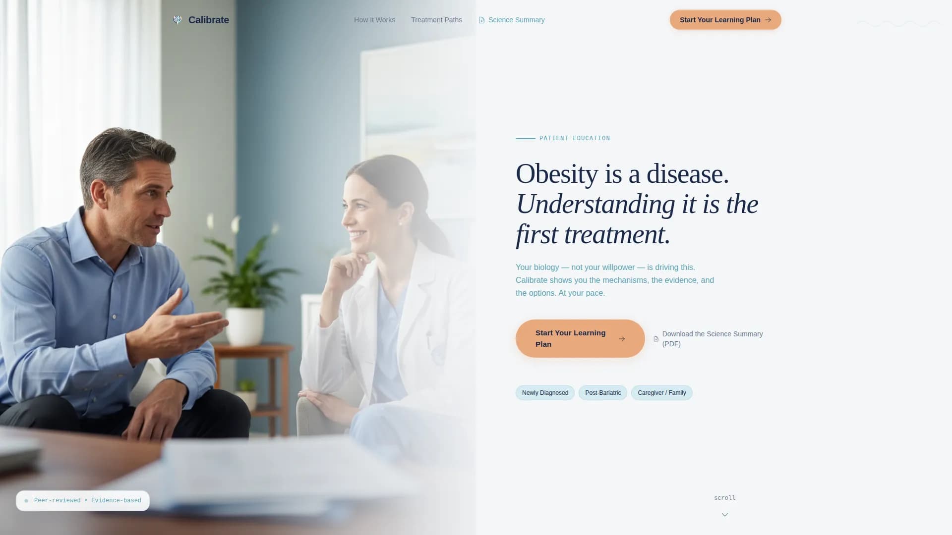 Obesity Care Education Website Template
