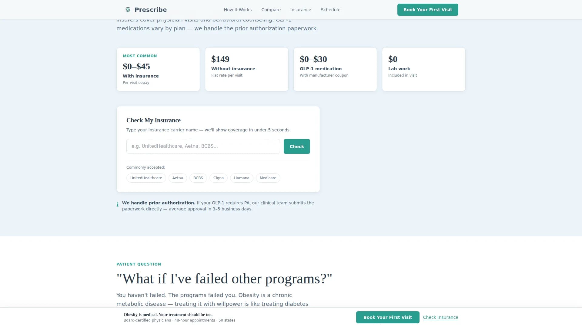 Obesity Care Booking Website Template