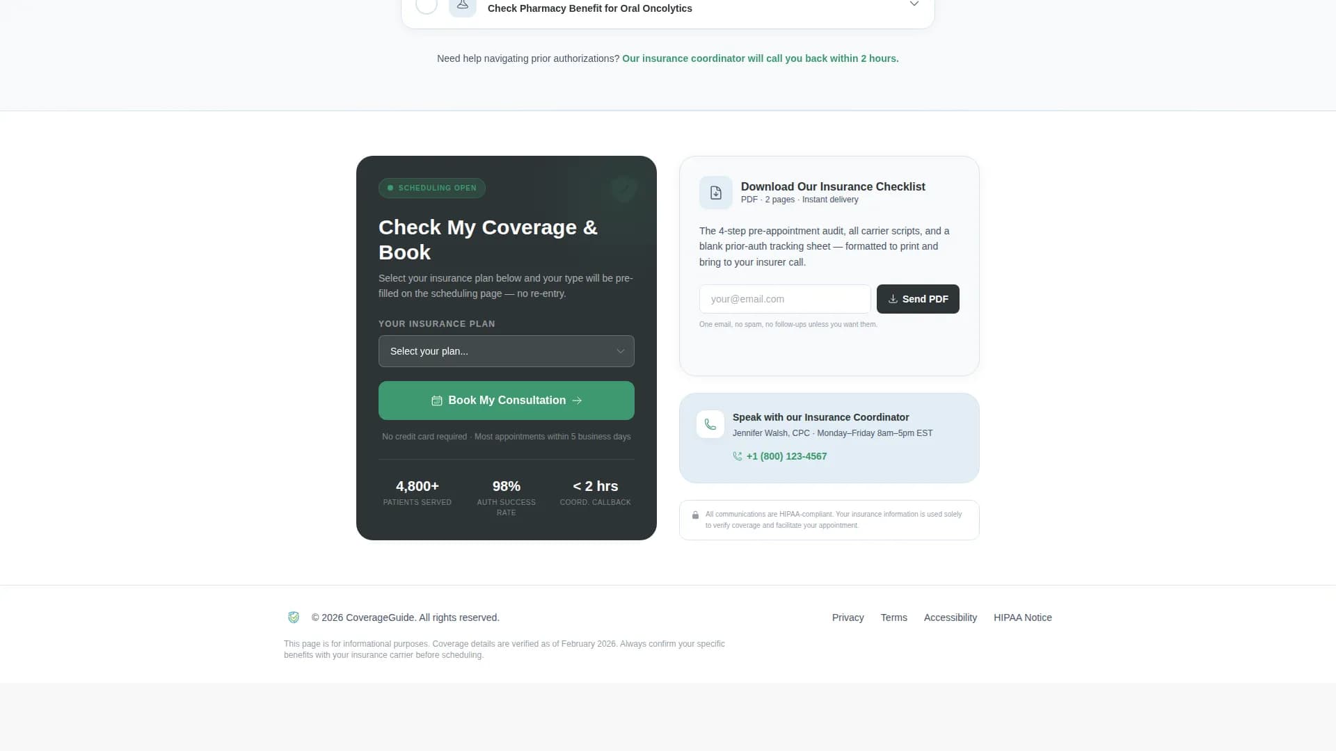 Oncologist Website Template — Cancer Care Services