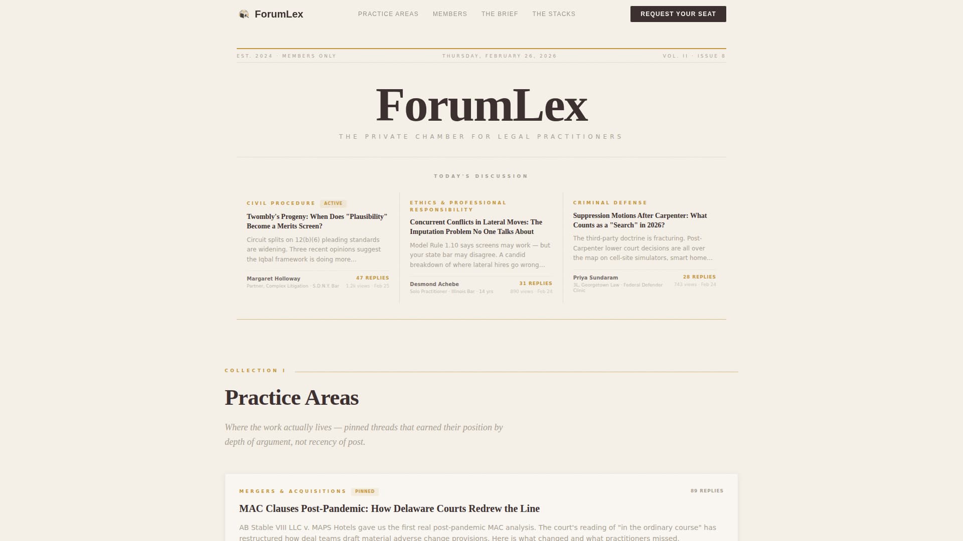 Forumlex - Authoritative Legal Landing Page Template