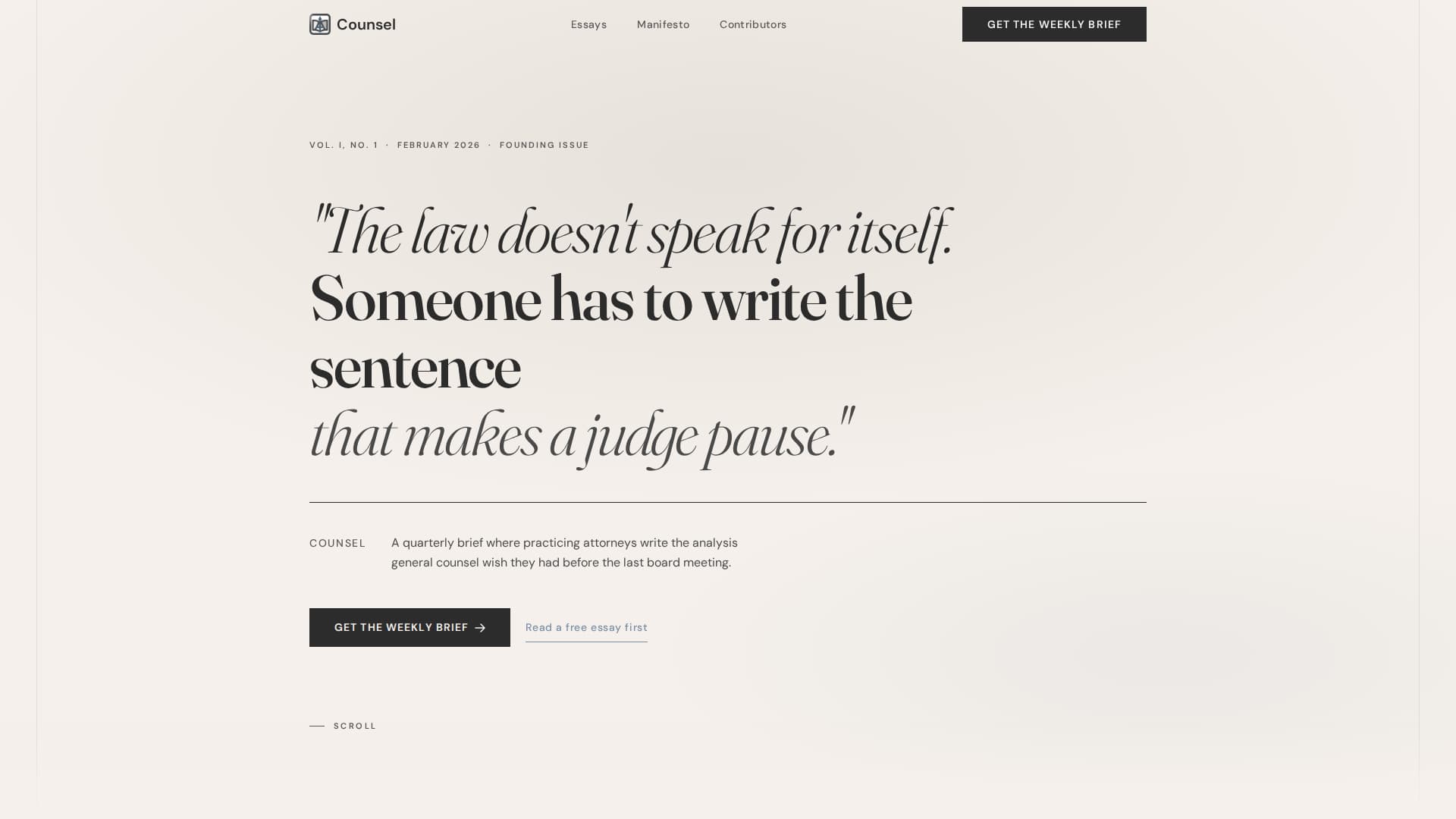 Counsel - Authoritative Legal Landing Page Template