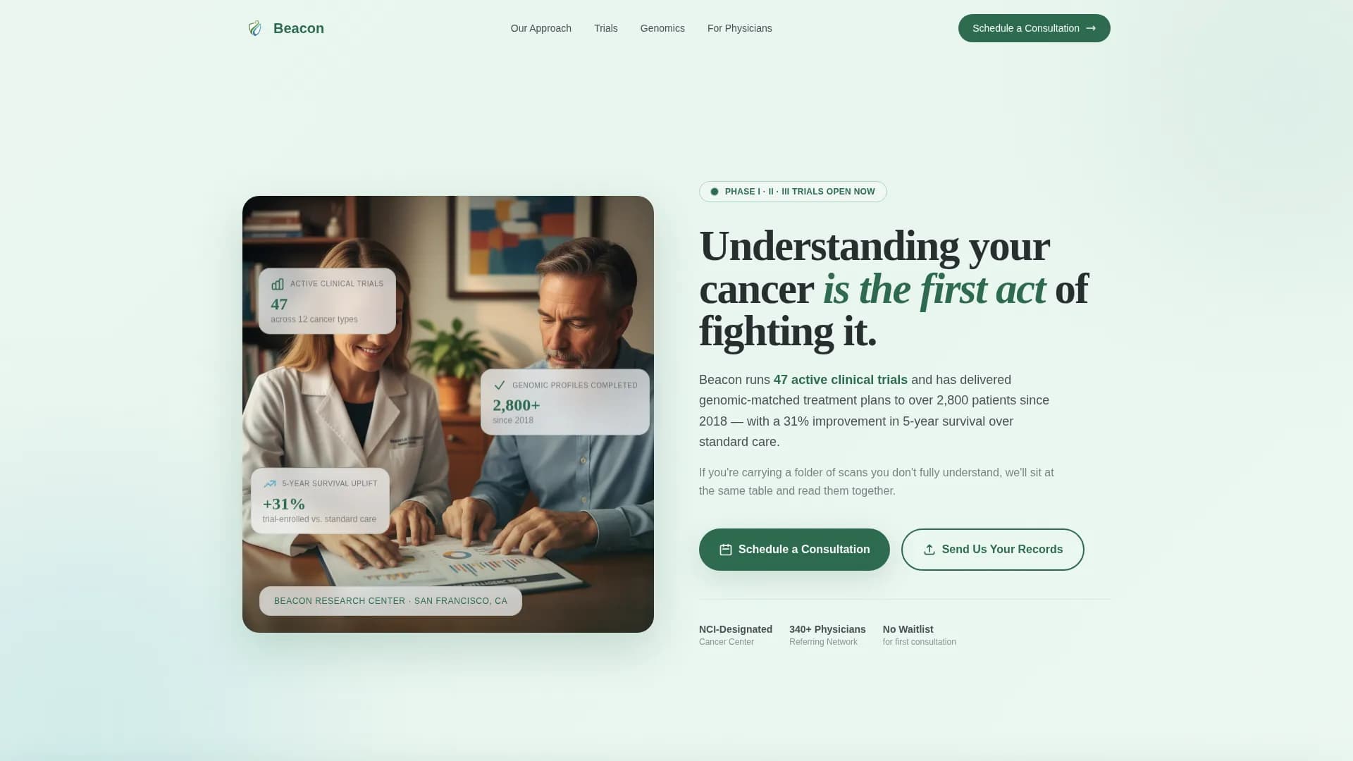 Oncology Medicine Education Website Template