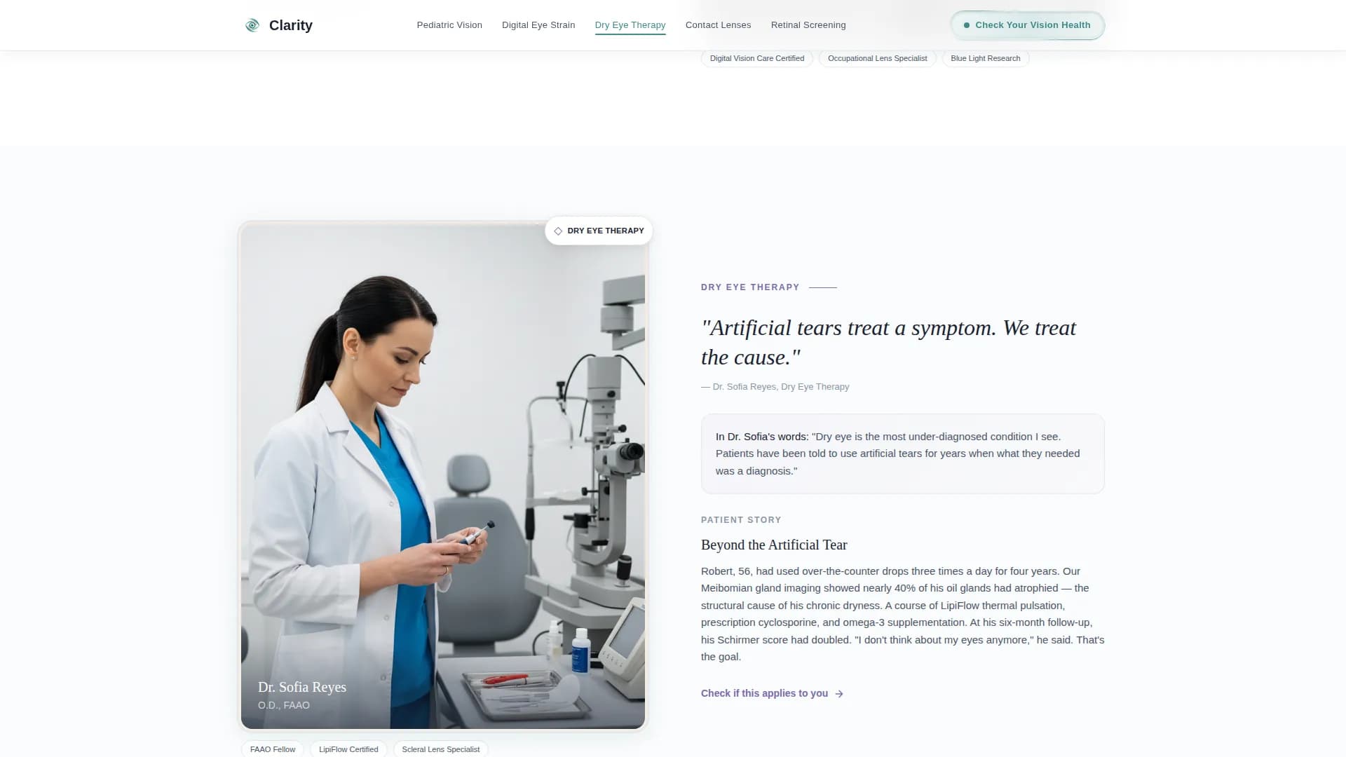 Eye Care & Optometry Booking Website Template