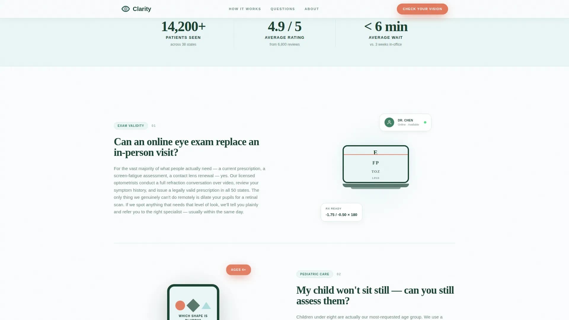 Optometrist Booking Website Template