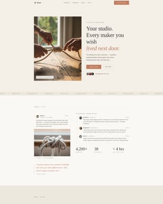 Knot — Handcrafted Fiber Art Landing Page Template