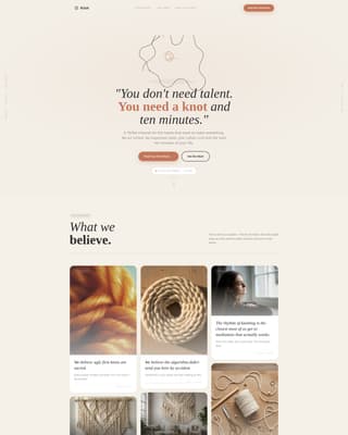 Knot - Artisan Macramé Landing Page Template