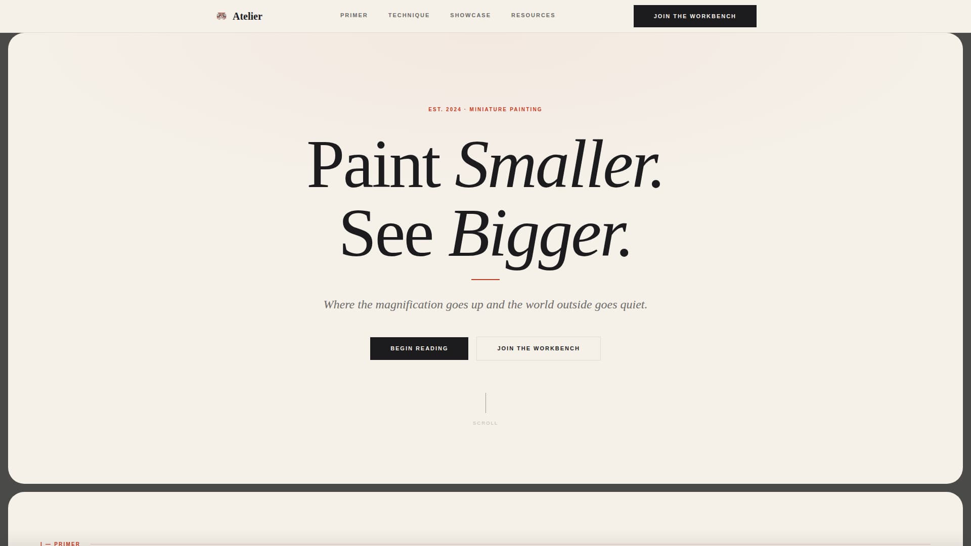 Hobby & Passion Content Portfolio & Case Study Website Template