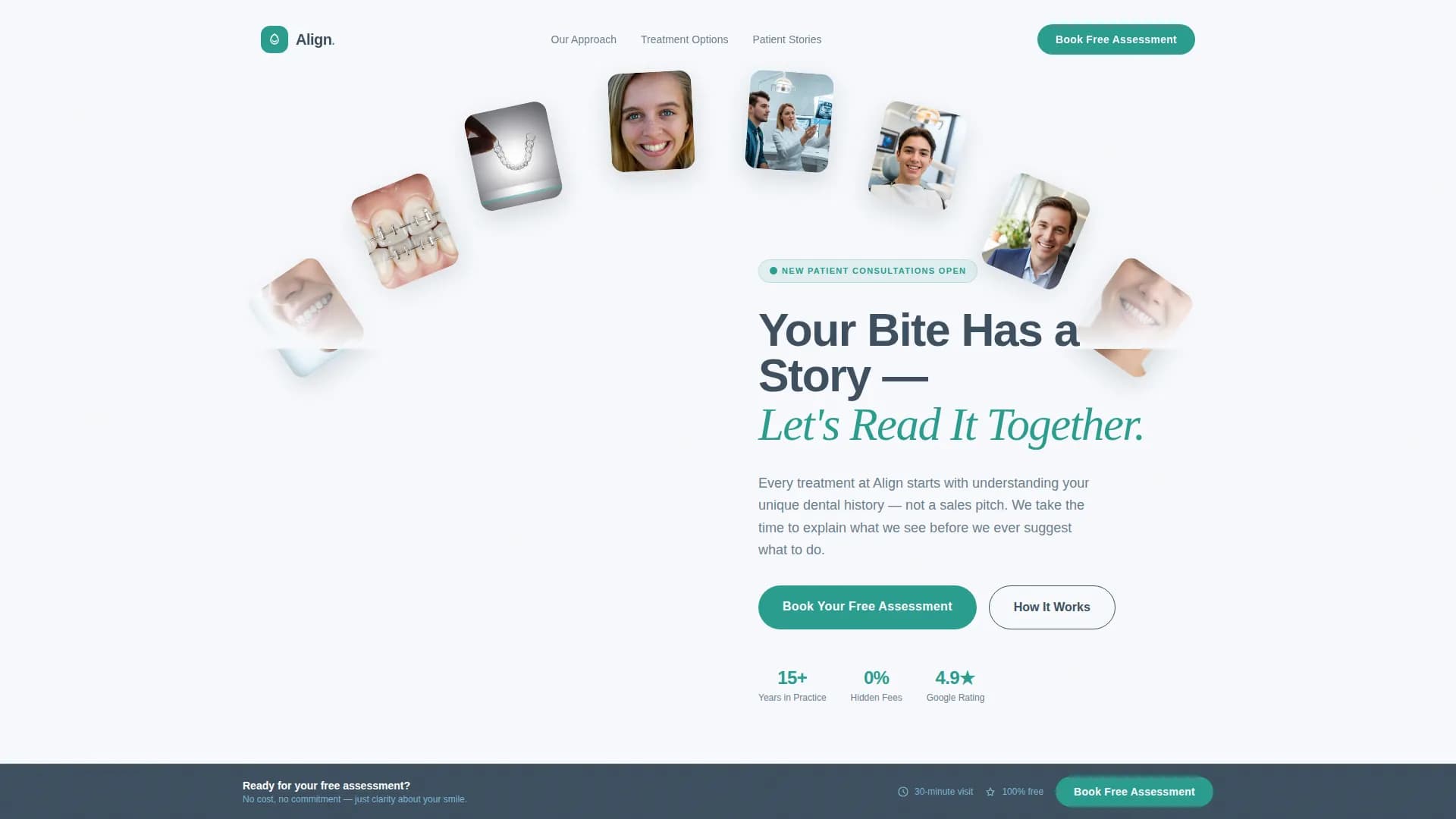 Orthodontist Free Assessment & Patient Education Website Template